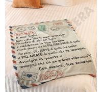 Plaid in Pile Dedica Lettera idea regalo coperta famiglia da genitore a figlio