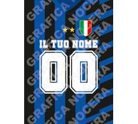 Plaid in pile Inter Personalizzato con Nome e Numero regalo per tifoso