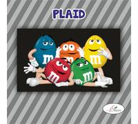 Plaid in pile M&M'S cioccolata coperta calda inverno goloso idea regalo