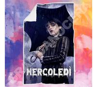 Plaid in pile Mercoledì Addams serie tv idea regalo