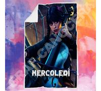 Plaid in pile Mercoledì Addams serie tv idea regalo