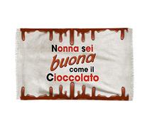Plaid in Pile Nonna - Nonna sei buona come il cioccolato - Ovetto - Plaid Invernale simpatico Nonna - Idea Regalo Plaid Invernale - Plaid Invernale per la Nonna - Idea Regalo Nonna
