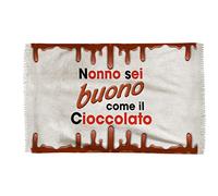Plaid in Pile Nonno - Nonno sei buono come il cioccolato - Ovetto - Plaid Invernale simpatico Nonno - Idea Regalo Plaid Invernale - Plaid Invernale per la Nonno - Idea Regalo Nonno