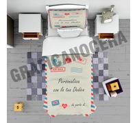 Plaid in Pile personalizzato con dedica lettera letto idea regalo San Valentino