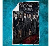 Plaid in pile The Vampire Diaries biancheria letto serie tv coperta calda regalo