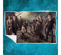Plaid in pile The Vampire Diaries biancheria letto serie tv coperta calda regalo