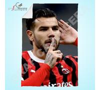 Plaid in pile Theo Hernandez Milan tifosi idea regalo gol biancheria letto