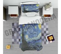 Plaid in Pile Vincent Van Gogh quadro Notte Stellata Pittore dipinto idea regalo