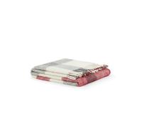 Plaid Iseo, 130x170 cm, pura lana vergine, peso invernale (Check rosso)