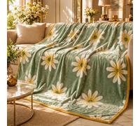 Plaid Matrimoniale 200x230 cm BOSALONI HOME - Coperta King Size XXL per Letto e Divano, Morbida e Corposa, Copriletto Decorativo Elegante, Collezione Elegance (Margherita Bloom)