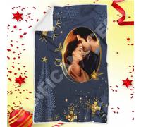 Plaid Natalizio personalizzato con Foto coperta letto biancheria idea regalo