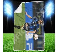 Plaid Nicolò Barella idolo Inter coperta calda pile idea regalo biancheria letto