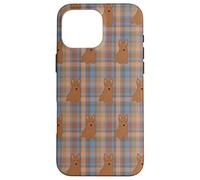 Plaid & Paws: edizione Soft Brown Scottish Terrier Custodia per iPhone 16 Pro Max