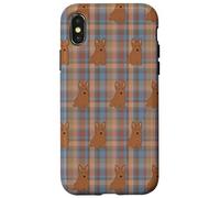 Plaid & Paws: edizione Soft Brown Scottish Terrier Custodia per iPhone X/XS