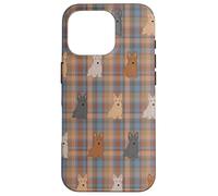 Plaid & Paws: Nero/Marrone/Bianco Scottish Terrier Edition Custodia per iPhone 16 Pro