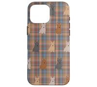 Plaid & Paws: Nero/Marrone/Bianco Scottish Terrier Edition Custodia per iPhone 16 Pro Max