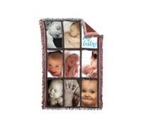 PLAID "PERSONALIZZATO" con 9 FOTO misura: 93x148 cm. con frange