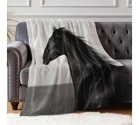 Plaid Pile Cavallo 220 x 240 cm, Coperta Morbida in Flanella Microfibra per Divano TV e Relax, Coperta Calda Leggera per Letto Soggiorno Camera da Letto e Viaggio
