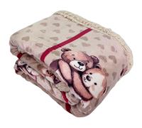 Plaid Pile Divano Coperta Letto Pile Agnellato DIS. 6 ORSETTI LOVE
