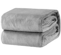 Plaid Pile Set 2 Pezzi Coperta in Caldo Morbido Invernale Tinta Unita Nero Rosa