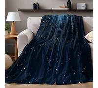 Plaid Pile Strisce luminose del cielo stellato 100 x 130 cm, Coperta in Microfibra Morbida e Calda per Divano Letto Casa e Viaggio