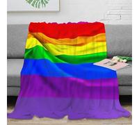Plaid Rainbow Flag - 60x80inch(150x200cm) - Effetto Pile - Coperta Per Divano, Poltrona E Letto Singolo - Plaid Caldo E Super Morbido Pride Month Copertina Per Tutte Le Stagioni - Lavabile in Lavatric