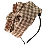 Plaids Bowknot Fascia Elegante Francese Cappello Hairband Accessori Per Lo Styling Dei Capelli Per Le Donne Estetica Formale Banchetto Hairhoop