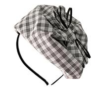 Plaids Bowknot Fascia Elegante Francese Cappello Hairband Accessori Per Lo Styling Dei Capelli Per Le Donne Estetica Formale Banchetto Hairhoop