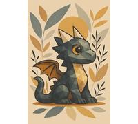 Plain Sunny Days Dragon || Lined Notebook, 6x9, 120 Pages: Gentle earth-toned notebook for journaling, planning, or reflection
