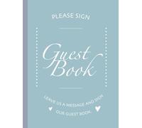 Plain Wedding Guest Book - Light Blue (8.25” x 11”): Hardcover landscape guestbook with 70 name and message pages for weddings and special events.