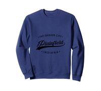 Plainfield Indiana The Quaker City Retro Logo Uomo e Donna Felpa