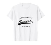 Plainfield Indiana The Quaker City Retro Logo Uomo e Donna Maglietta