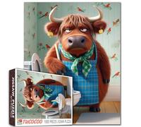 Plaintive - Puzzle da 1000 pezzi per adulti e animali da bagno per animali puliti per amici e familiari Impossibile difficile difficile impegnativo puzzle per adulti