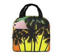 Plam Tree Tropical Island At Sunset - Borsa termica per il pranzo, riutilizzabile, per infermieri e insegnanti