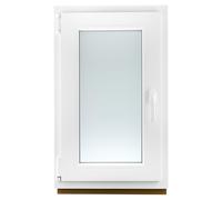 PLAMET. Finestra in PVC - finestra in plastica, finestra in plastica - protezione contro i furti con scasso - isolamento contro rumore, vento - colore bianco satinato - 500x800 cm - 4s-16ar-4i