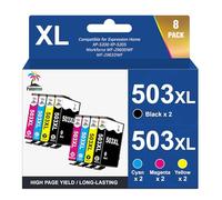 Plamtree 503 503XL Compatibili per Cartucce Epson Wf 2960 e epson 503 epson 503xl per Epson Expression Home XP-5200 XP5200 XP-5205 Epson WorkForce WF-2960DWF WF-2960 WF-2965DWF WF-2965 ( 8 Pezzi )