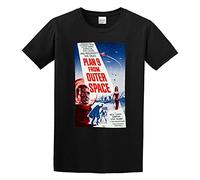 Plan 9 from Outer Space Films TV And Movie Geeky Men Adult Short Sleeve Black L