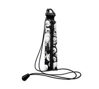 Plan B, Porta Piccola Sigaretta Elettronica, Hardcore, Compatibile con Myblu e Similari, Cordino 100 cm, Teschi Bianchi su Sfondo Nero