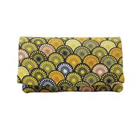 Plan B, Portasigarette Tabacco Trinciato, Modello Yolo 03, 16 x 8,5 cm, 50 gr, con Borsa Interna in Gomma EVA, Onda Ocra, Unisex, Tessuto (Seigaiha)