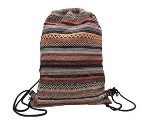 Plan B, Zaino con corde, 40 x 30 cm, con fodera, 1 tasca esterna con cerniera, multicolore, unisex in tessuto, Macchia, M
