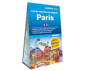Plan des transports en commun de Paris (carte format poche laminée - plan de ville)