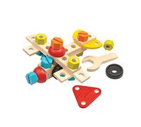 Plan Toys- Construction Set, Colore Legno, 5539