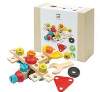 Plan Toys- Construction Set, Colore Legno, 5539