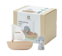 PLAN TOYS PLTO-5710 PLTO-5710-Sailing Boat with a Seal, Minifigure