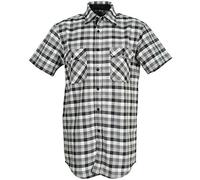 Planam Camicia Country a 1/4 Manica Taglia 45/46, XXL, a Quadretti, Colore: Nero