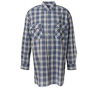 'Planam camicia flanella "2001 taglia 49/50, 4 x l, colore: blu a quadretti, 450049