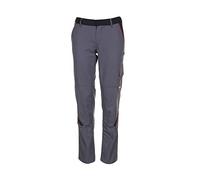 Planam Highline 2329 - Pantaloni da Donna in Ardesia, Colore: Nero/Rosso