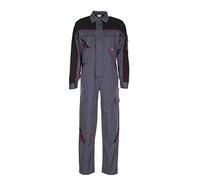 Planam Highline 2342069 - Tuta intera in ardesia, taglia 69, colore: Nero/Rosso