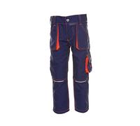 Planam Pantaloni junior, 110/116, blu/arancio/multicolore
