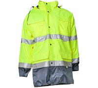 Planam Parka 2057060 - Parka "Protezione di avvertimento", taglia XXL, colore: Giallo/Blu marino, 1 pezzo